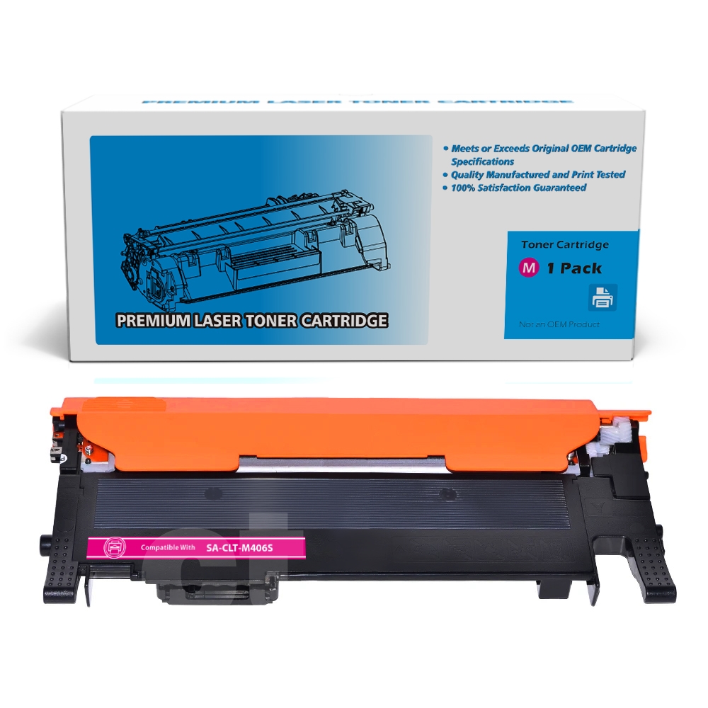 Samsung CLT-M406S CLTM406S Compatible Magenta Standard Yield Toner Cartridge -1 Pack