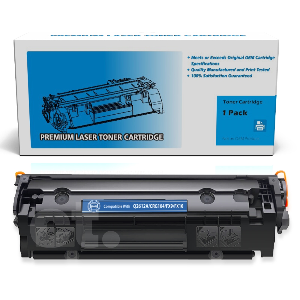 HP Q2612A Canon CRG104 FX9 FX10 Compatible Black Standard Yield Toner Cartridge -1 Pack