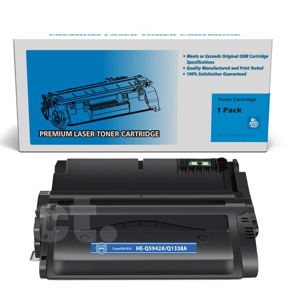 HP Q5942A 42A Q1338A Compatible Black Standard Yield Toner Cartridge -1 Pack