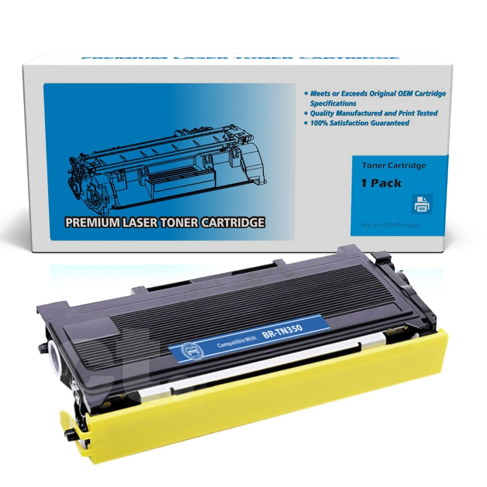Brother TN-350 TN350 Compatible Black Standard Yield Toner Cartridge -1 Pack