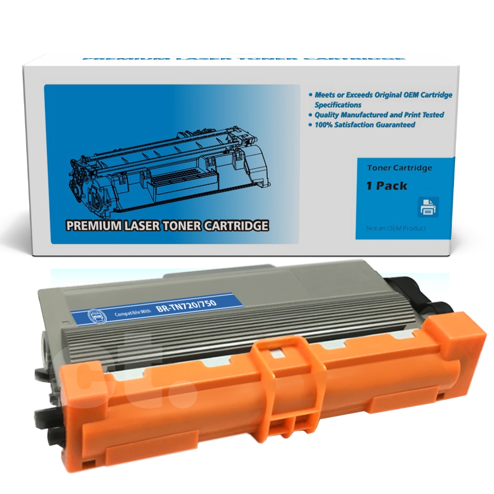 Brother TN-750 TN750 Compatible Black High Yield Toner Cartridge -1 Pack