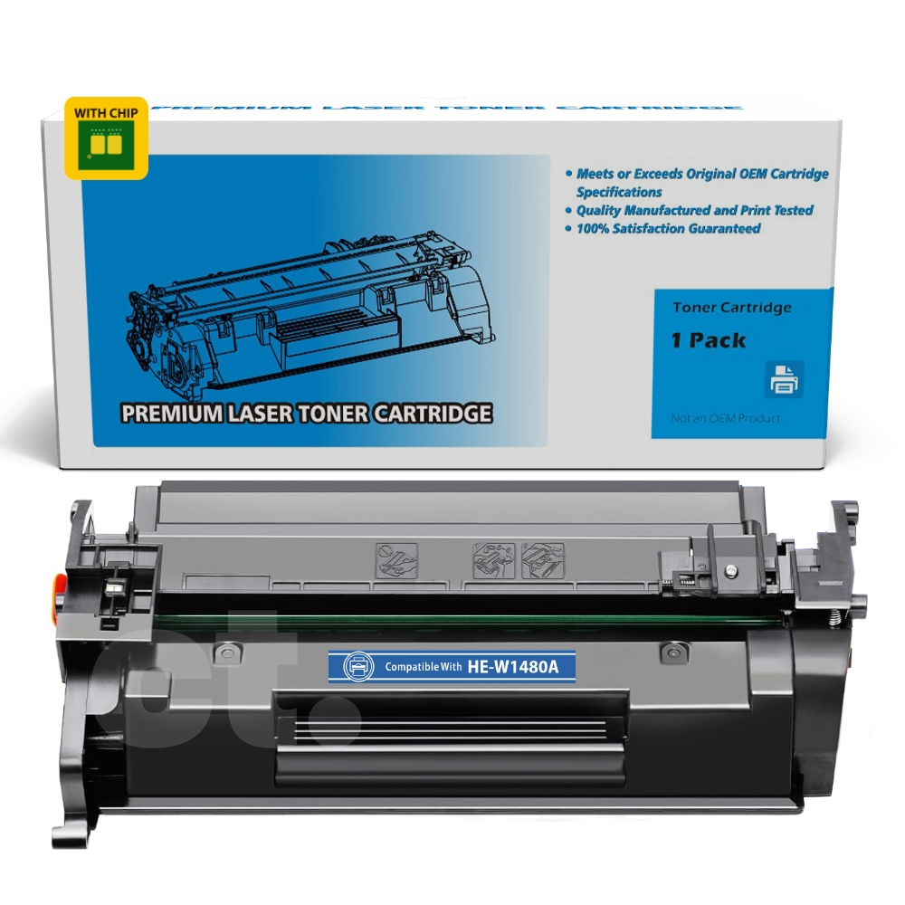 [With Chip] HP W1480A 148A Compatible Black Standard Yield Toner Cartridge - 1 Pack