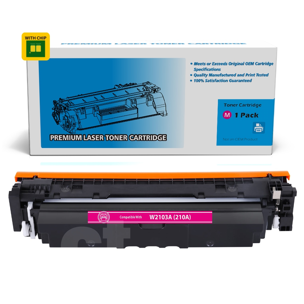 [With Chip] HP W2103A 210A Compatible Magenta Standard Yield Toner Cartridge - 1 Pack