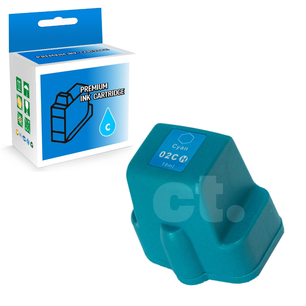 HP 02 C8771WN Compatible Cyan Standard Yield Ink Cartridge -1 Pack