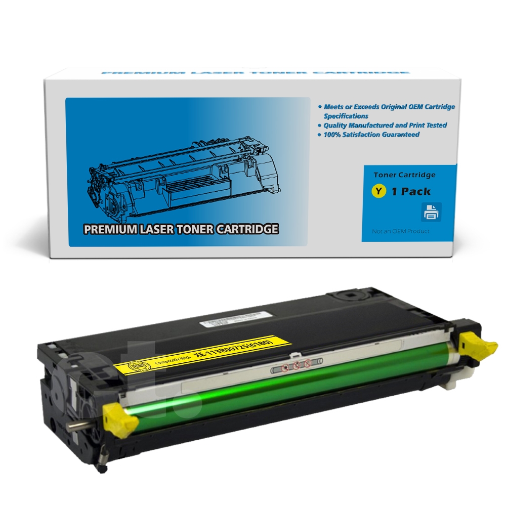 Xerox 113R00725 (6180) Remanufactured Yellow High Yield Toner Cartridge -1 Pack