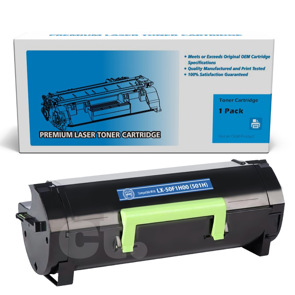 Lexmark 50F1H00 501H Compatible Black High Yield Toner Cartridge -1 Pack