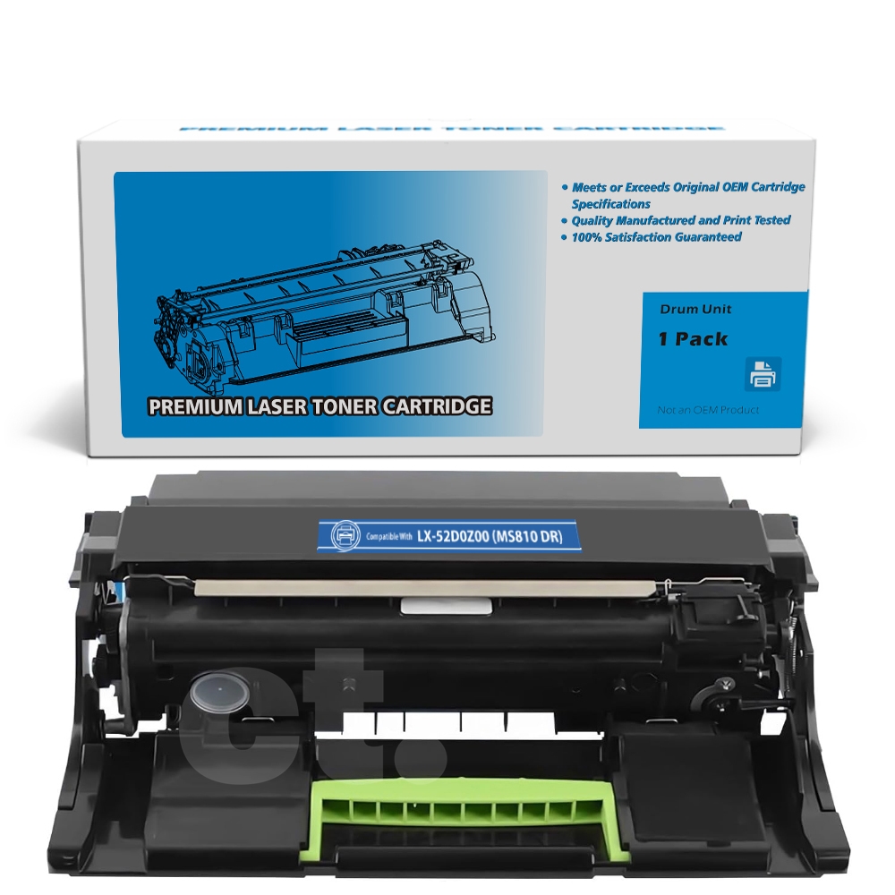 Lexmark 52D0Z00 MS810 Compatible Black Drum Imaging Unit Standard Yield - 1 Pack