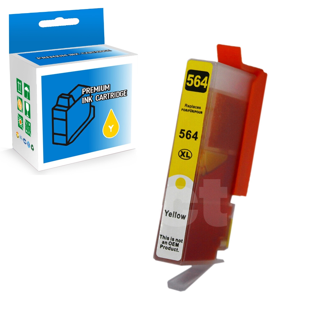 HP 564XL CB325WC Compatible Yellow High Yield Ink Cartridge -1 Pack