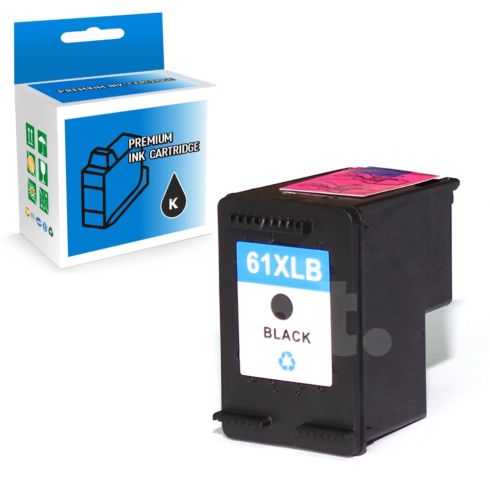 HP 61XL CH563WN Remanufactured Black High Yield Ink Cartridge -1 Pack