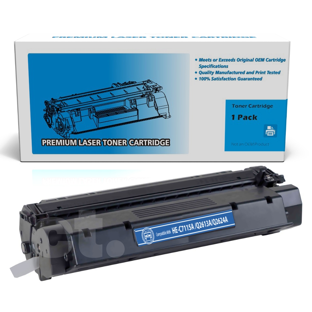 HP Q2613A (13A)/Q7115A Q2624A Compatible Black Standard Yield Toner Cartridge -1 Pack