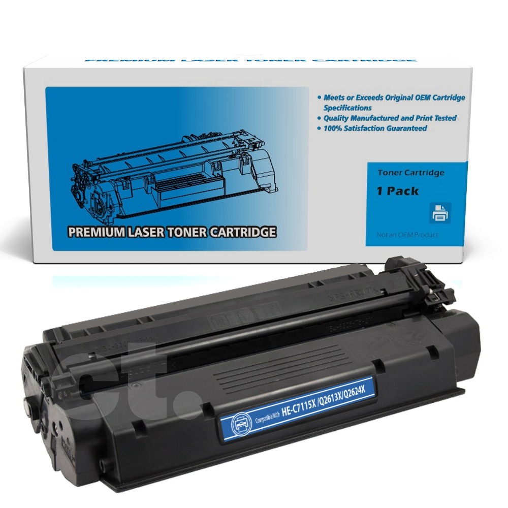 HP C7115X 15X Q2613X 13X Compatible Black High Yield Toner Cartridge -1 Pack