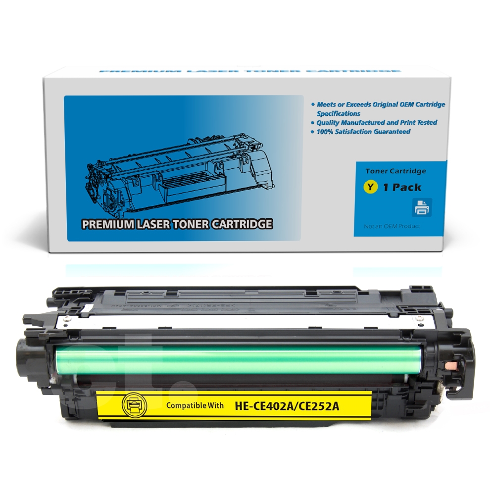HP CE402A 507A Compatible Yellow Standard Yield Toner Cartridge -1 Pack