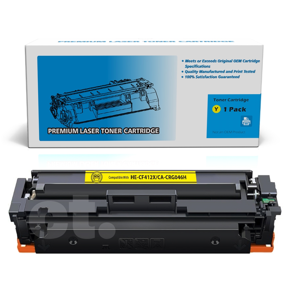 HP CF412X Canon CRG046H Y (1251C001) Compatible Yellow High Yield Toner Cartridge -1 Pack