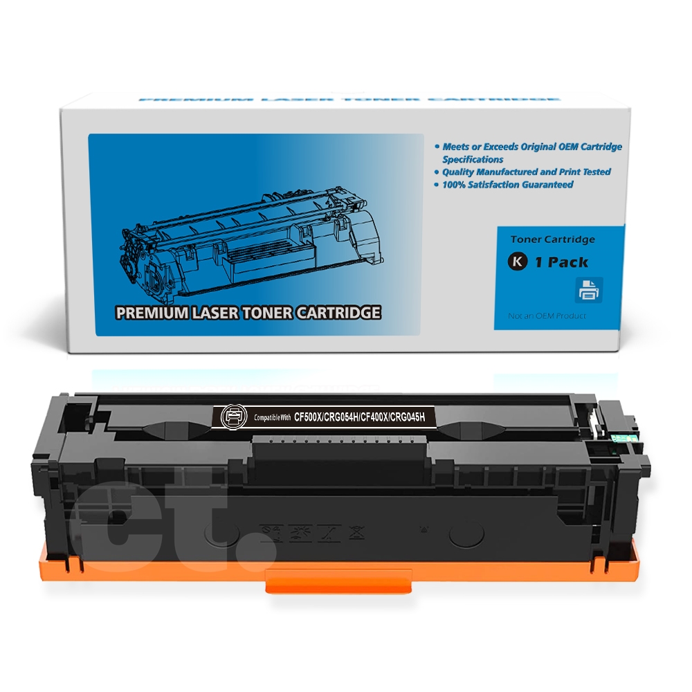 HP CF500X 202X Canon CRG054H CF400X 201X Canon CRG045H Compatible Black High Yield Toner Cartridge - 1 Pack