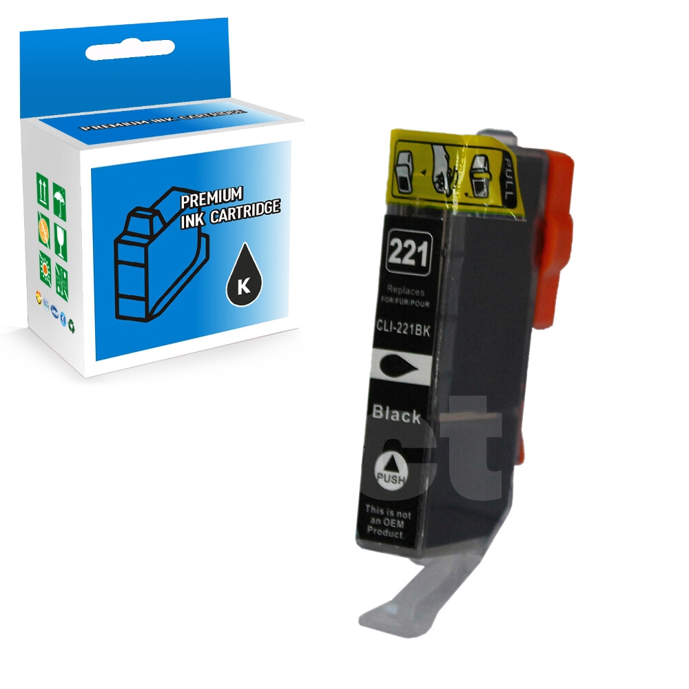 Canon CLI-221 Compatible Black Standard Yield Ink Cartridge -1 Pack