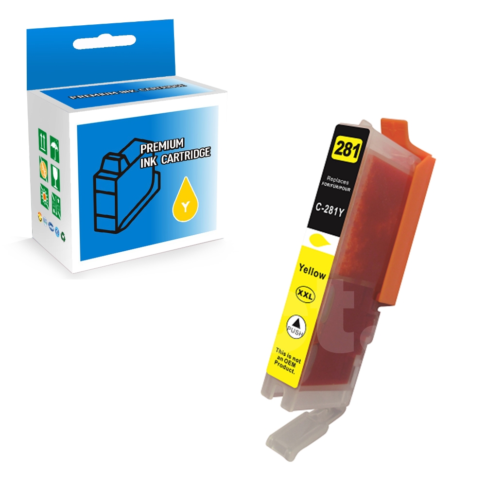 Canon CLI-281XXL 1982C001 Compatible Yellow Extra High Yield Ink Cartridge -1 Pack