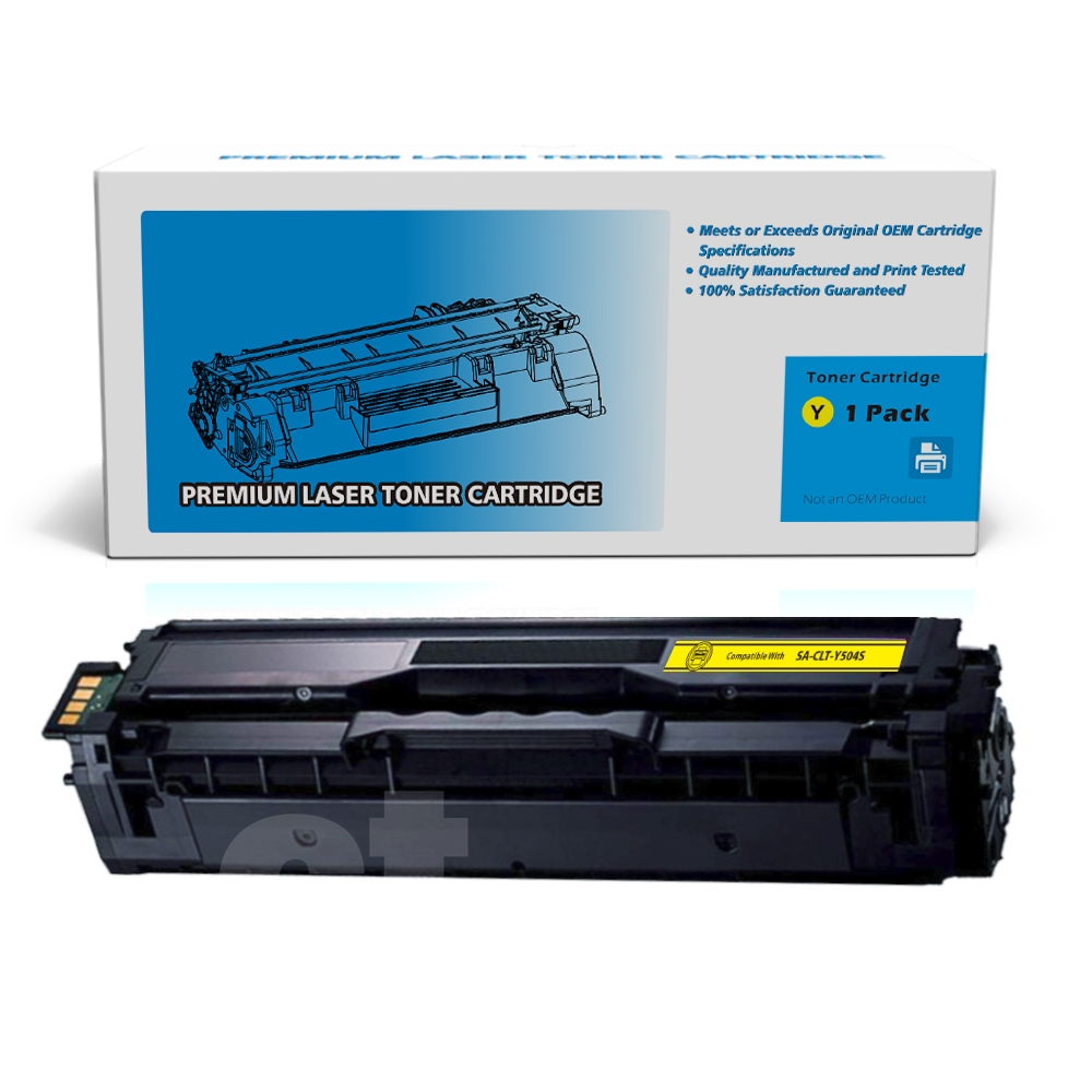 Samsung CLT-Y504S CLTY504S Compatible Yellow Standard Yield Toner Cartridge -1 Pack
