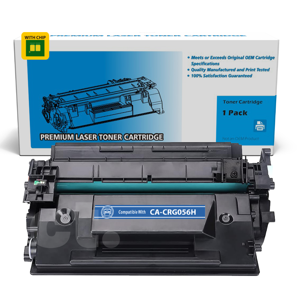 [With Chip] Canon CRG056H CRG 056H Compatible Black High Yield Toner Cartridge - 1 Pack