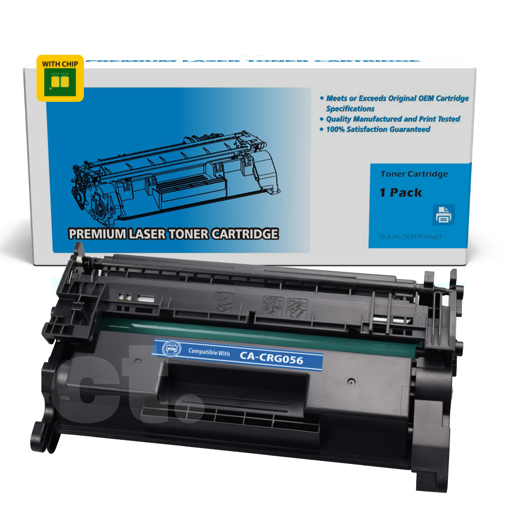 [With Chip] Canon CRG056 CRG 056 Compatible Black Standard Yield Toner Cartridge - 1 Pack