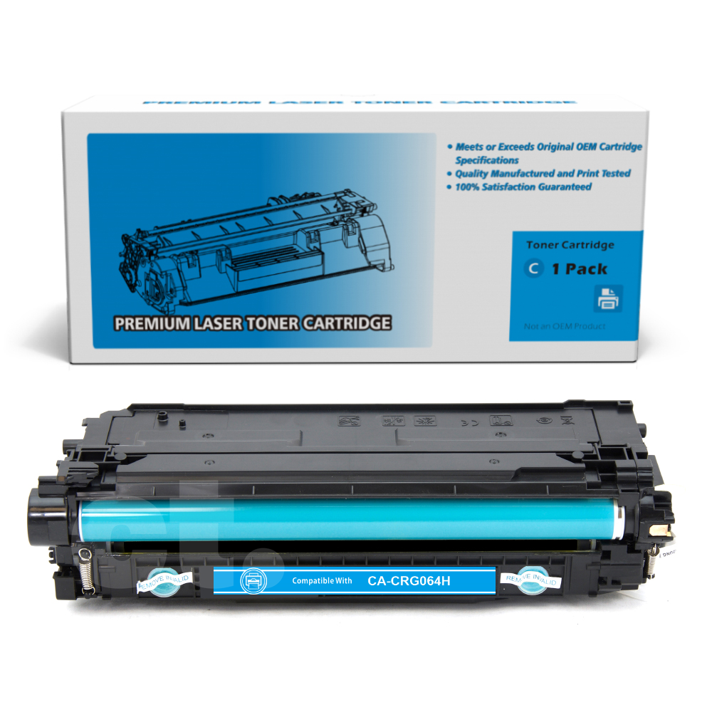 [With Chip] Canon CRG064H CRG 064H Compatible Cyan High Yield Toner Cartridge - 1 Pack