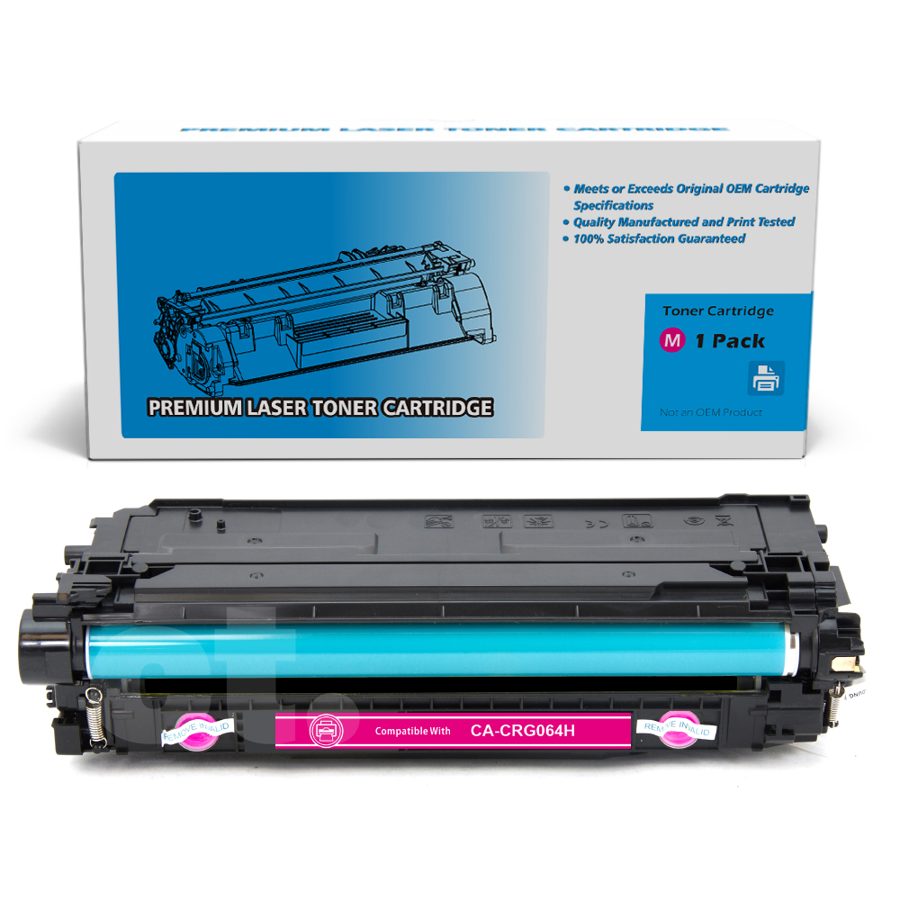 [With Chip] Canon CRG064H CRG 064H Compatible Magenta High Yield Toner Cartridge - 1 Pack