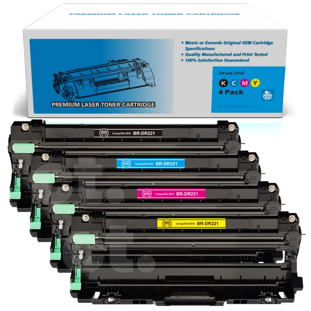 Brother DR-221CL Universal Combo Compatible BK/C/M/Y Standard Yield Drum Imaging Unit -4 Pack
