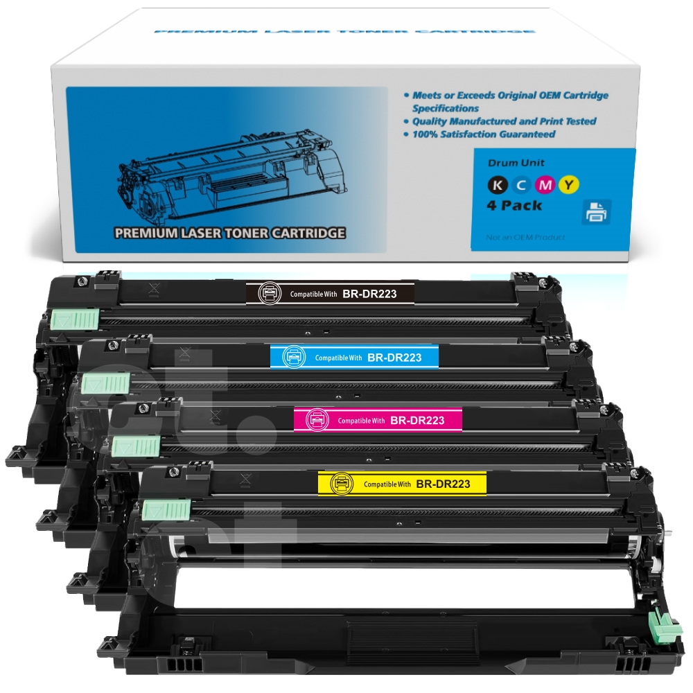 Brother DR-223CL DR223CL Universal Combo Compatible BK/C/M/Y Standard Yield Drum Imaging Unit -4 Pack