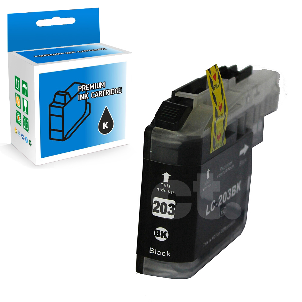 Brother LC203XL LC-203XL Compatible Black High Yield Ink Cartridge -1 Pack