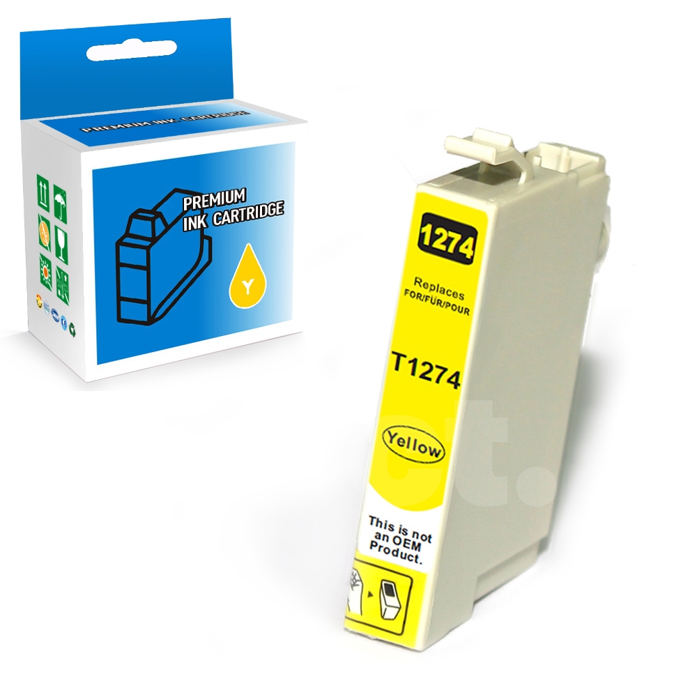 Epson T127XL Compatible Yellow High Yield Ink Cartridge -1 Pack