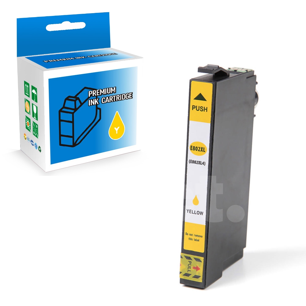 Epson T802XL (T802XL420) Compatible Yellow High Yield Ink Cartridge -1 Pack