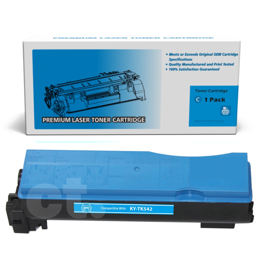 Kyocera TK-542 Compatible Cyan Standard Yield Toner Cartridge -1 Pack