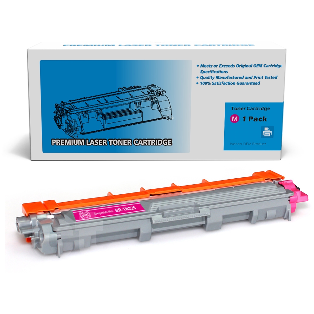 Brother TN-225 TN225 Compatible Magenta High Yield Toner Cartridge -1 Pack