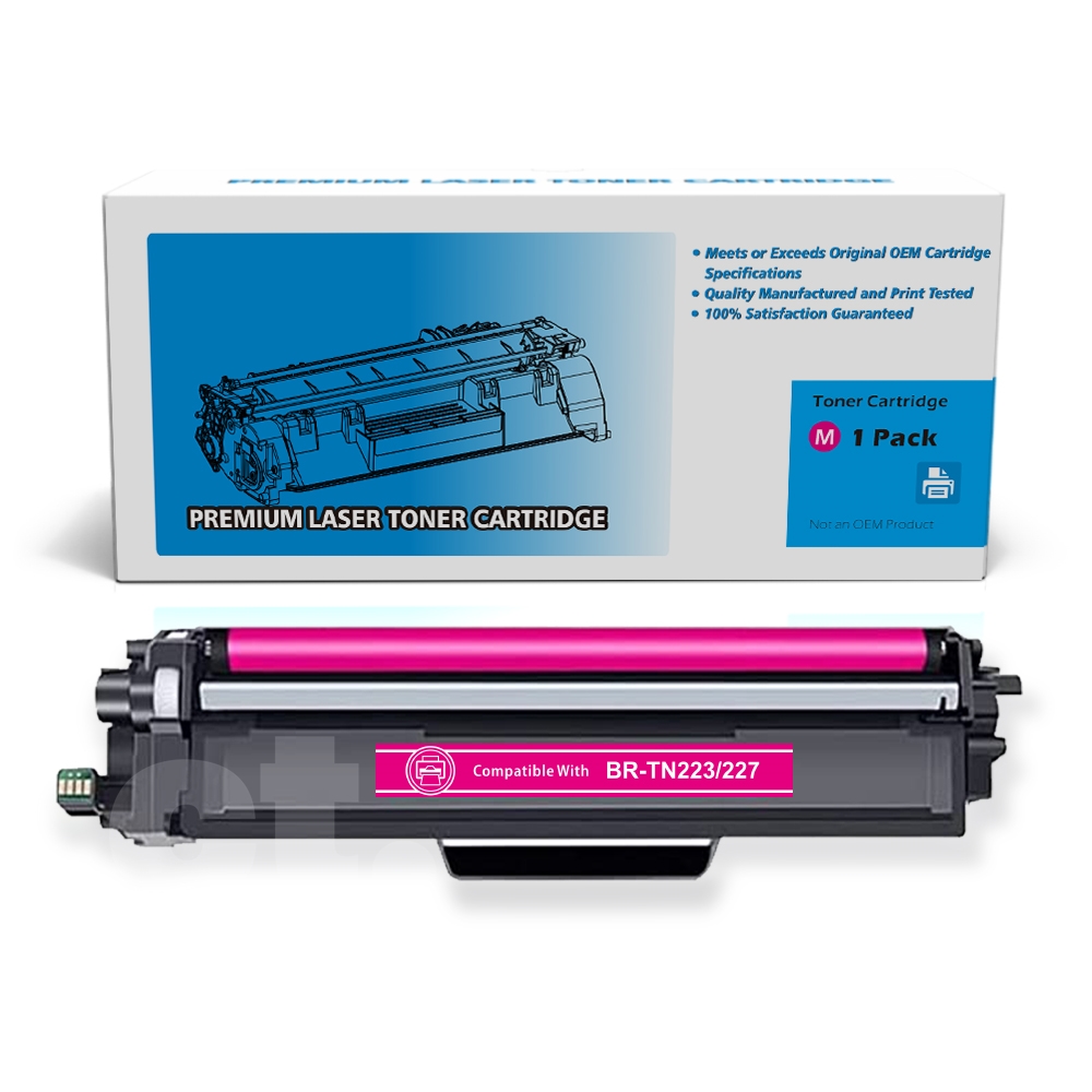 [With Chip] Brother TN-227 TN227 Compatible Magenta High Yield Toner Cartridge -1 Pack
