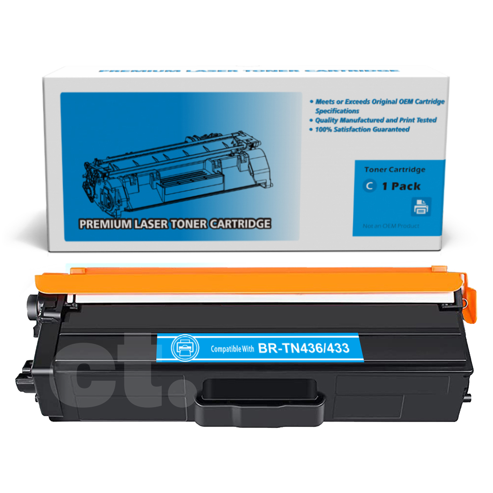 Brother TN-436 TN436 TN-433 TN433 Compatible Cyan Extra High Yield Toner Cartridge -1 Pack