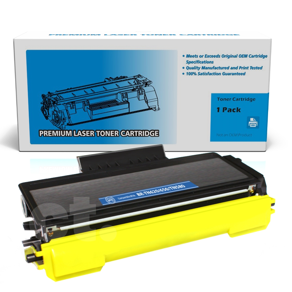Brother TN-580 TN-650 TN580 TN650 Compatible Black High Yield Toner Cartridge -1 Pack