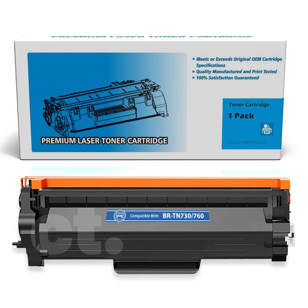 Brother TN-760 TN760 Compatible Black High Yield Toner Cartridge -1 Pack