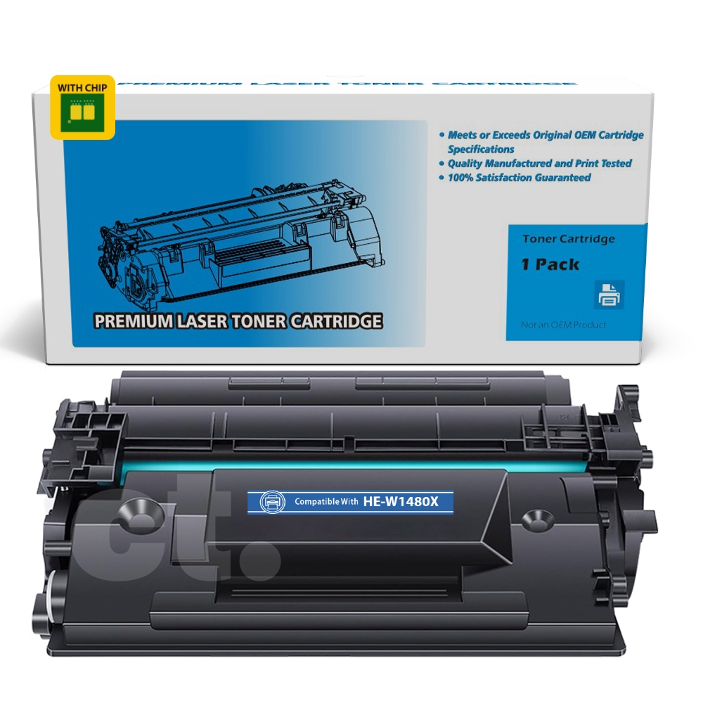 [With Chip] HP W1480X 148X Compatible Black High Yield Toner Cartridge - 1 Pack