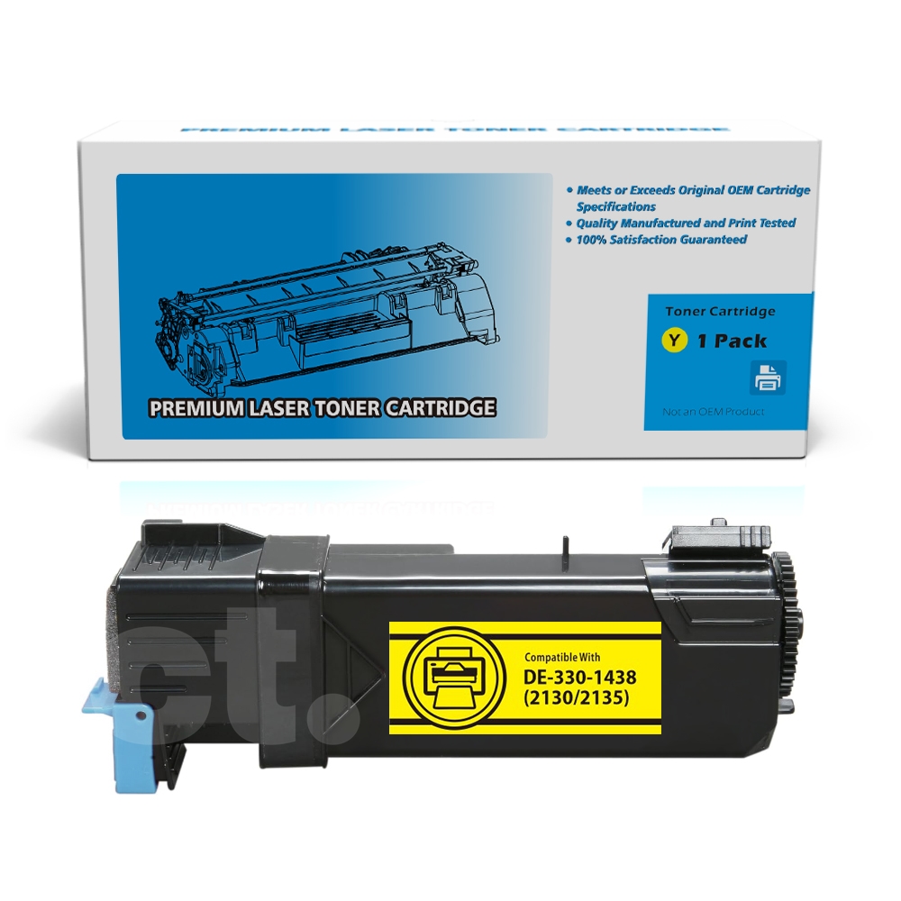 Dell 330-1438 T108C 2130 Compatible Yellow Toner Cartridge Standard Yield  - 1 Pack