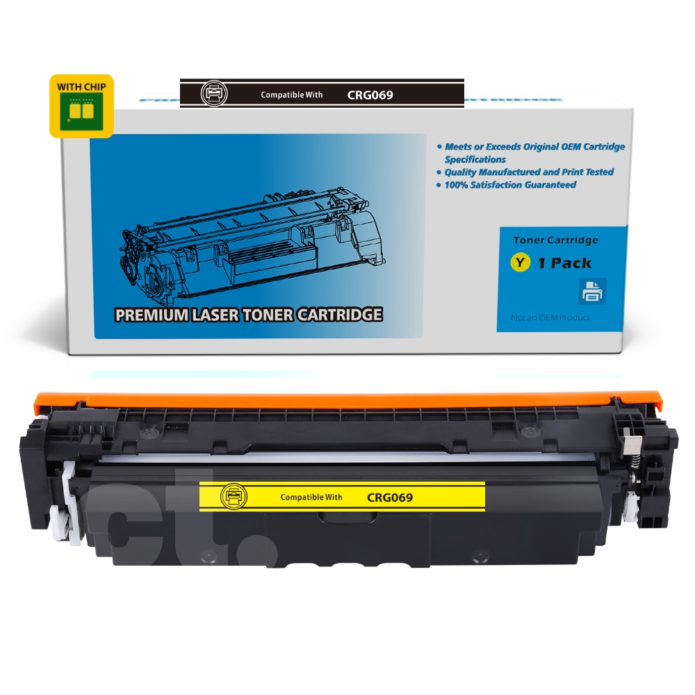 [With Chip] Canon CRG069 CRG 069 Compatible Yellow Toner Cartridge Standard Yield  - 1 Pack