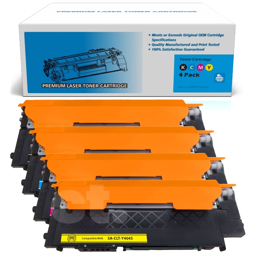 Samsung CLT-404S CLT404S Combo Compatible BK/C/M/Y Toner Cartridge Standard Yield  - 4 Pack