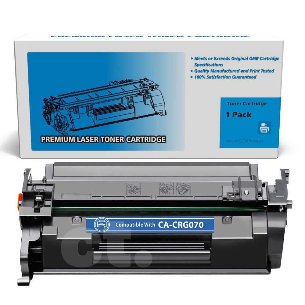 [With Chip] Canon 070 CRG070 Compatible Black Standard Yield Toner Cartridge - 1 Pack