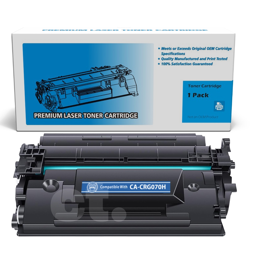 [With Chip] Canon 070H CRG070H Compatible Black High Yield Toner Cartridge - 1 Pack