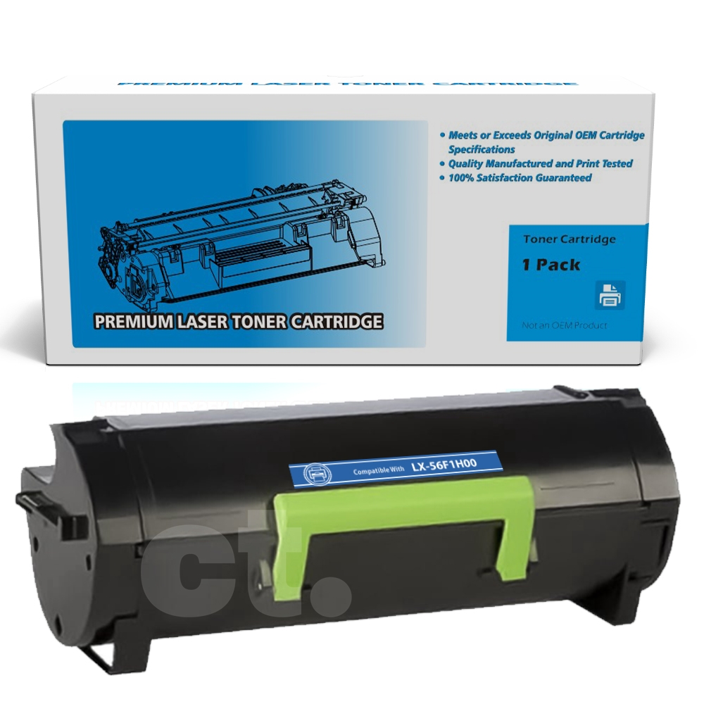 [With Chip] Lexmark 56F1H00 56F1H0E  Remanufactured Black High Yield Toner Cartridge  - 1 Pack
