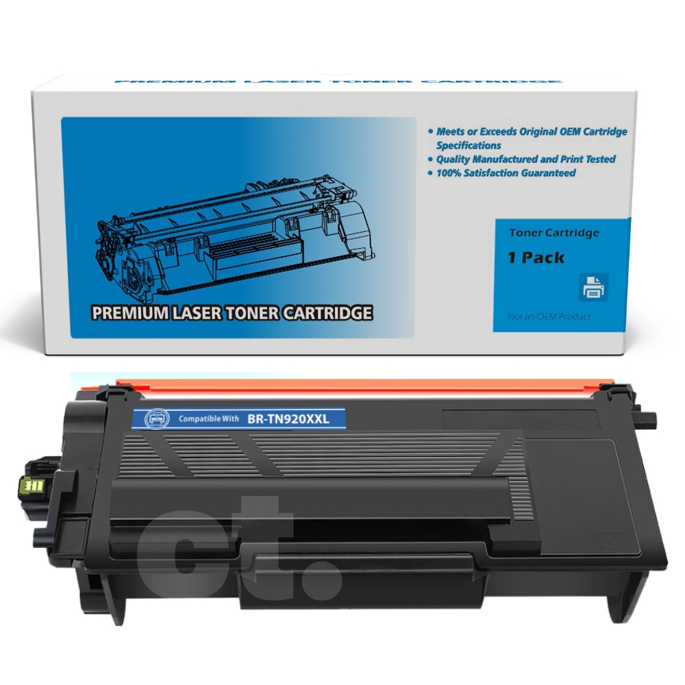 [With Chip] Brother TN-920XXL TN920XXL Compatible Black Extra High Yield Toner Cartridge - 1 Pack