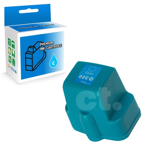 [164140215288] HP 02 C8771WN Compatible Cyan Standard Yield Ink Cartridge -1 Pack