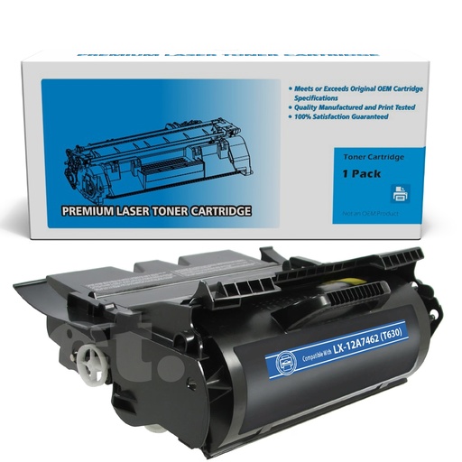 [162180117524] Lexmark 12A7462 (T630) Compatible Black High Yield Toner Cartridge -1 Pack