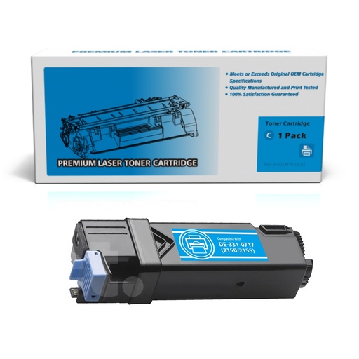 [162120210827] Dell 331-0716 THKJ8 769T5 DE2150 Compatible Cyan High Yield Toner Cartridge -1 Pack