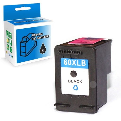 [164140115342] HP 60XL CC641WN Remanufactured Black High Yield Ink Cartridge -1 Pack