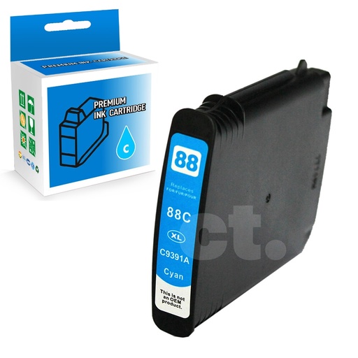 [164140215561] HP 88XL C9391AN Compatible Cyan High Yield Ink Cartridge -1 Pack