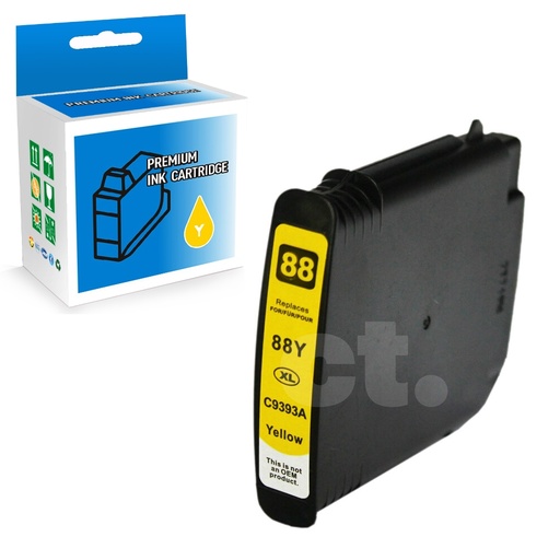 [164140415589] HP 88XL C9393AN Compatible Yellow High Yield Ink Cartridge -1 Pack